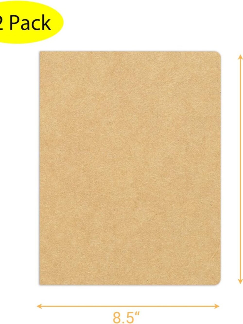 12 Pack 8.5x11 inch Large Blank Notebook Journals Bulk, 60 Pages, Sketchbook Com - Picture 3 of 5